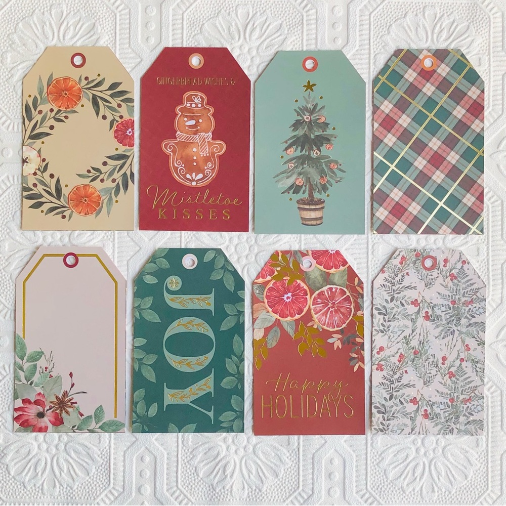 Holiday Spice Christmas Tags 8 ct